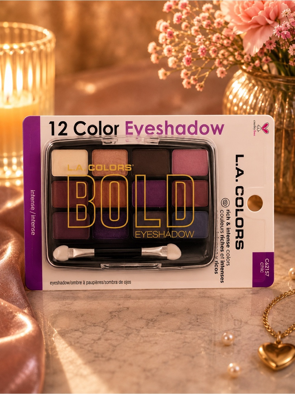 L.A. COLORS Bold 12-Color Eyeshadow Palette